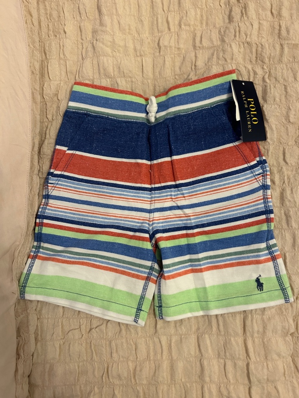Polo by Ralph Lauren Striped Boys Shorts in Navy, Green, Orange, White